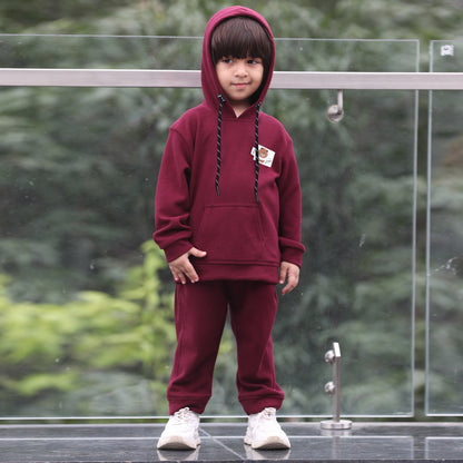 "Cozy Cool: Hoodie T-Shirt and Jogger Set for Kids!"