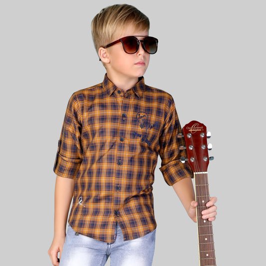 MashUp Elegant Checkered Cotton shirt