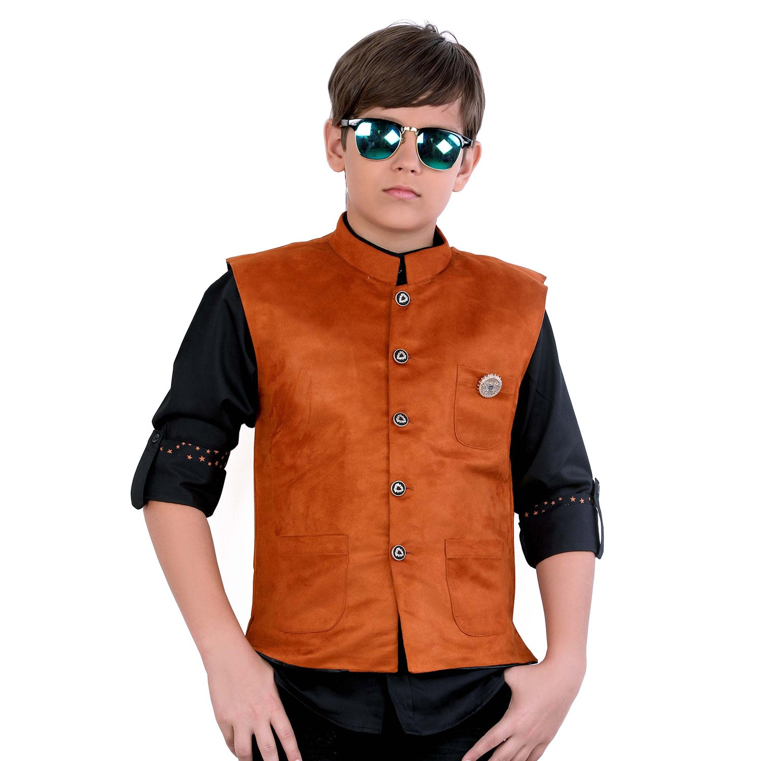 Amazing Brown Color Imported Nehru Jacket